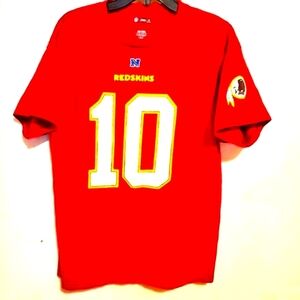 NFL Redskins, Griffin lll #10 Men Large  Red Pullover Crew Neck short Sleeves T-